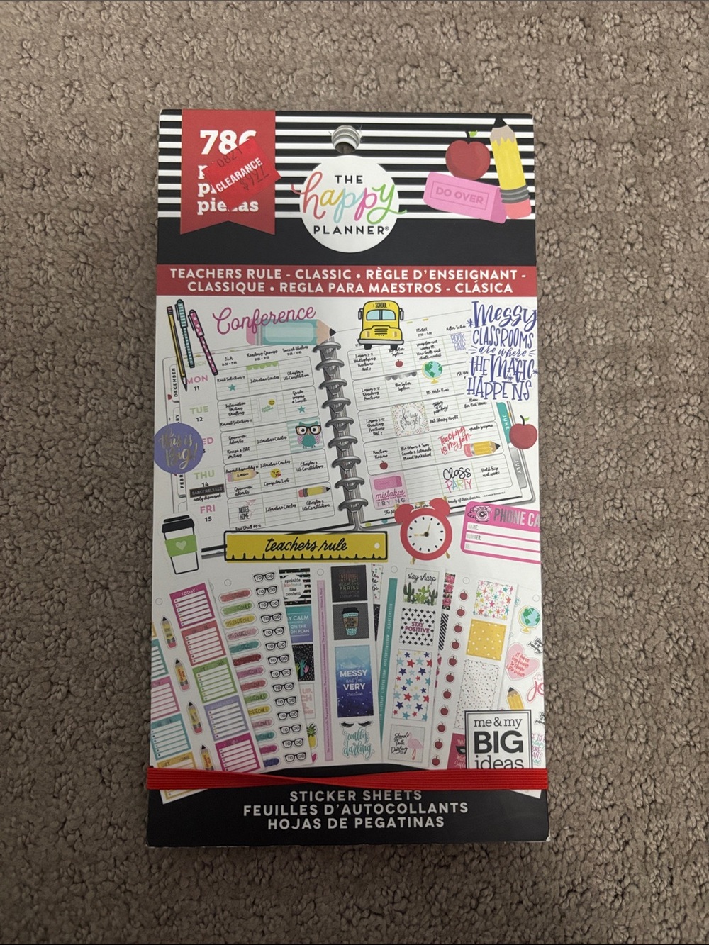 The Happy Planner Teachers Rule Sticker Pack - Colorful